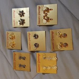 7 Pairs of Christmas Earrings